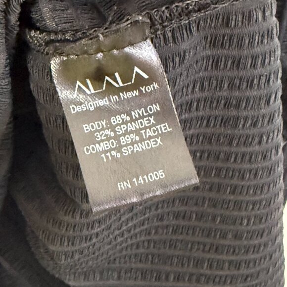 ALALA Activewear Sheer Striped Stretch Comfy Sleeveless Tank Top Womens M Black - Picture 7 of 7